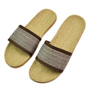Natural linen slippers summer home indoor sandals men's women's unisex spring and autumn couples landing guests flax Non-slip522