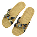 Natural linen slippers summer home indoor sandals men's women's unisex spring and autumn couples landing guests flax Non-slip522