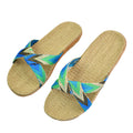Natural linen slippers summer home indoor sandals men's women's unisex spring and autumn couples landing guests flax Non-slip522