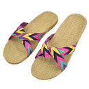 Natural linen slippers summer home indoor sandals men's women's unisex spring and autumn couples landing guests flax Non-slip522