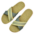 Natural linen slippers summer home indoor sandals men's women's unisex spring and autumn couples landing guests flax Non-slip522