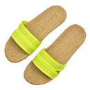 Natural linen slippers summer home indoor sandals men's women's unisex spring and autumn couples landing guests flax Non-slip522