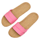 Natural linen slippers summer home indoor sandals men's women's unisex spring and autumn couples landing guests flax Non-slip522