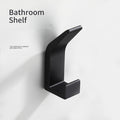 No Drilling Double Hook Black White Towel Hook For Bathroom Clothes Coat Hook Bedroom Robe Hook Livingroom Kitchen Accessories