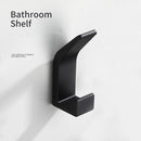 No Drilling Double Hook Black White Towel Hook For Bathroom Clothes Coat Hook Bedroom Robe Hook Livingroom Kitchen Accessories