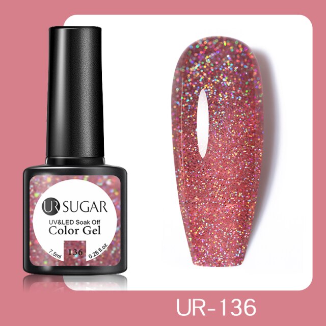 UR SUGAR 7.5ml Gel Nail Polish Nail Color Soak Off UV Gel Varnish Semi Permanant UV Gel Nail Art Varnish Base Top Coat