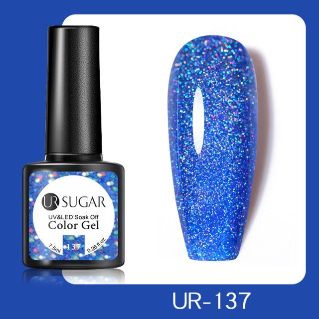 UR SUGAR 7.5ml Gel Nail Polish Nail Color Soak Off UV Gel Varnish Semi Permanant UV Gel Nail Art Varnish Base Top Coat
