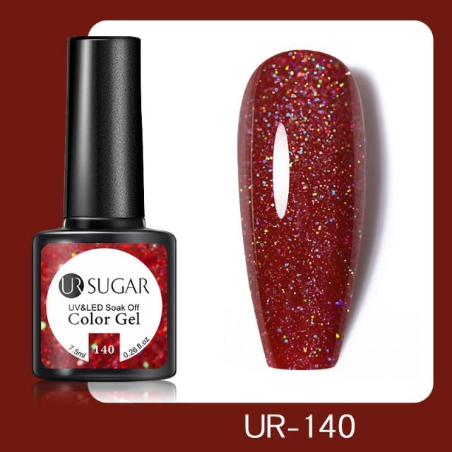 UR SUGAR 7.5ml Gel Nail Polish Nail Color Soak Off UV Gel Varnish Semi Permanant UV Gel Nail Art Varnish Base Top Coat