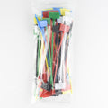 100pcs Easy Mark 4*150mm Nylon Cable Ties Tag Labels Plastic Loop Ties Markers Cable Tag Self-locking Zip Ties
