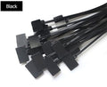 100pcs Easy Mark 4*150mm Nylon Cable Ties Tag Labels Plastic Loop Ties Markers Cable Tag Self-locking Zip Ties