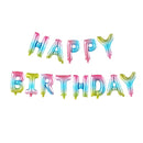 13pcs/set  Happy Birthday Letter Foil Balloons banner baby shower Party Birthday Cake Decortion Globos Kids Gift Inflatable Ball