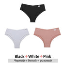 FINETOO 3Pcs/Set Cotton Panties for Women Plus Size Underpants Ladies Cotton Bikini Panties Girl Underwear Female Lingerie M-3XL