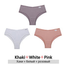 FINETOO 3Pcs/Set Cotton Panties for Women Plus Size Underpants Ladies Cotton Bikini Panties Girl Underwear Female Lingerie M-3XL