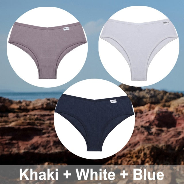 3PCS/Set M-XXXL Plus Size Cotton Panties Women Underwear Sexy Lingerie Female Underpants Intimates Brazillian Pantys Sexy Briefs