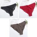 New Sexy Lace G String Panties For Women Nylon Silk Panty Thong Briefs Underwear Lingerie Female Ladies Floral Pantys Underpants