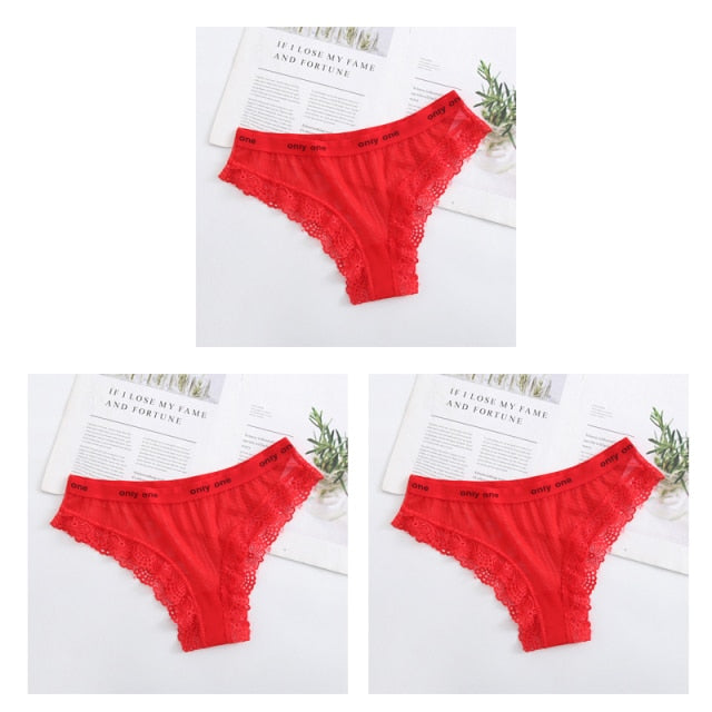 Women's Sexy Lace G-string Panties Underwear Perspective Thong Briefs Transparent Tempting Underpants Girls Intimates Lingerie