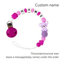 TYRY.HU Personalized Name HandmadeSilicone Chews Nurse Gift Toys Koala Teething Necklace pacifier clip with name DIY BABY custom
