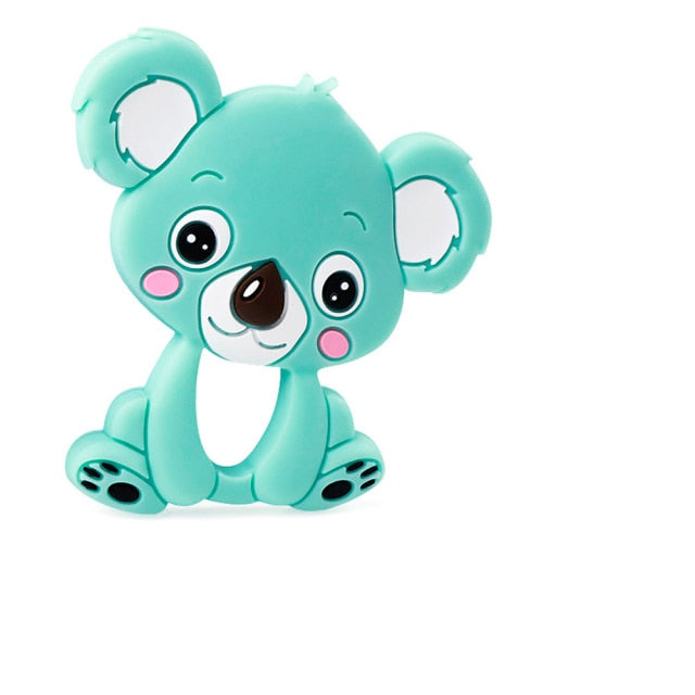 TYRY.HU Personalized Name HandmadeSilicone Chews Nurse Gift Toys Koala Teething Necklace pacifier clip with name DIY BABY custom