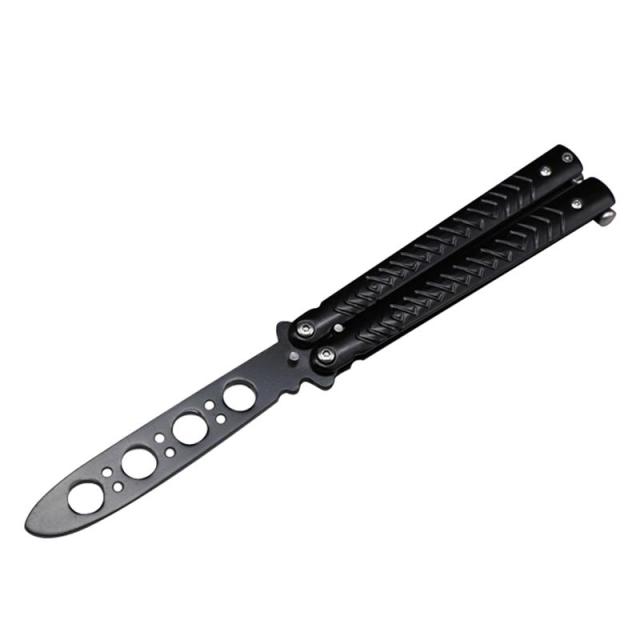 Foldable Butterfly Knife Portable Transformable Blunt Balisong Pocket Trainer Survival Knife Training Tool For Outdoor Game