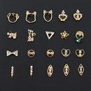 10PCs Mix Random 3D Gems Rhinestones Nails Strass Nail Art Decorations Stone Accessories Supplies Charms Butterfly Glitter