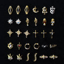 10PCs Mix Random 3D Gems Rhinestones Nails Strass Nail Art Decorations Stone Accessories Supplies Charms Butterfly Glitter