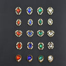10PCs Mix Random 3D Gems Rhinestones Nails Strass Nail Art Decorations Stone Accessories Supplies Charms Butterfly Glitter