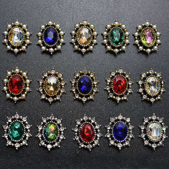 10PCs Mix Random 3D Gems Rhinestones Nails Strass Nail Art Decorations Stone Accessories Supplies Charms Butterfly Glitter