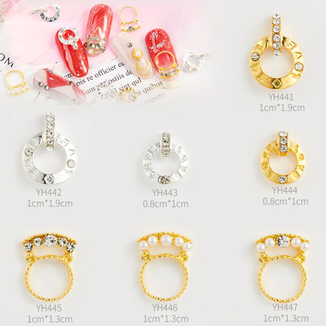 10PCs Mix Random 3D Gems Rhinestones Nails Strass Nail Art Decorations Stone Accessories Supplies Charms Butterfly Glitter