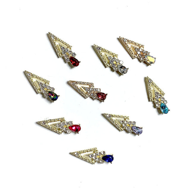 10PCs Mix Random 3D Gems Rhinestones Nails Strass Nail Art Decorations Stone Accessories Supplies Charms Butterfly Glitter