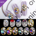 10PCs Mix Random 3D Gems Rhinestones Nails Strass Nail Art Decorations Stone Accessories Supplies Charms Butterfly Glitter