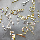 10PCs Mix Random 3D Gems Rhinestones Nails Strass Nail Art Decorations Stone Accessories Supplies Charms Butterfly Glitter