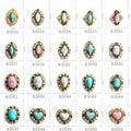 10PCs Mix Random 3D Gems Rhinestones Nails Strass Nail Art Decorations Stone Accessories Supplies Charms Butterfly Glitter