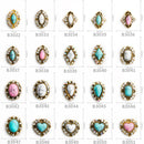 10PCs Mix Random 3D Gems Rhinestones Nails Strass Nail Art Decorations Stone Accessories Supplies Charms Butterfly Glitter