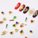 10PCs Mix Random 3D Gems Rhinestones Nails Strass Nail Art Decorations Stone Accessories Supplies Charms Butterfly Glitter