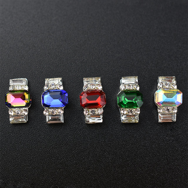 10PCs Mix Random 3D Gems Rhinestones Nails Strass Nail Art Decorations Stone Accessories Supplies Charms Butterfly Glitter