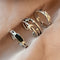 Vintage Punk Moon Stars Rings For Women 3PCS Retro Silver Color Geometric Sun Opening Knuckle Unisex Trendy Finger Ring Jewelry
