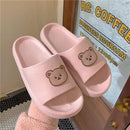 Bear Slippers Women's Summer Flip-Flops Sandals 2021 Platform Casual House of Sunny Kawaii Home Soft