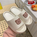 Bear Slippers Women's Summer Flip-Flops Sandals 2021 Platform Casual House of Sunny Kawaii Home Soft