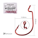 10pc/ Box Fishing Hook Set Carbon Steel Wide Crank Hook Offset Fishhook for Soft Worm Lure Barbed Hook carp Fishing Hooks Tackle