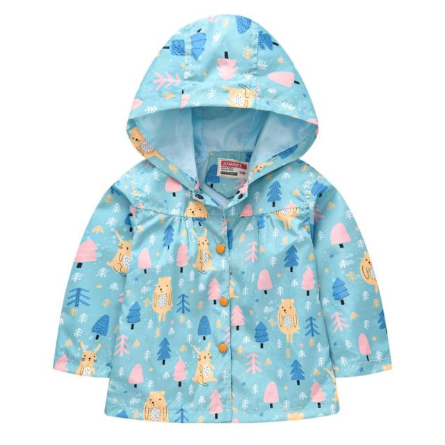 Autumn Waterproof Windbreaker For Boy Baby Trench Coat Kids Long Sleeve Jackets Children Clothing For Girls Fashion Outwear 2-6Y