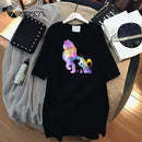 Summer T-Shirt Dress Women Cartoon Print Robe Femme Simba The Lion King Casual Short Sleeve White Tee Dresses Vestidos