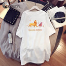 Summer T-Shirt Dress Women Cartoon Print Robe Femme Simba The Lion King Casual Short Sleeve White Tee Dresses Vestidos