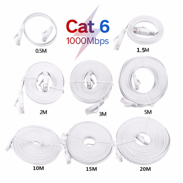 Cat6 CAT7 RJ45 Network LAN Ethernet Cable Computer UTP Patch Cord for Router 0.5m 1m 1.5m 2m 3m 5m 10m 15m 20m 25m 30m