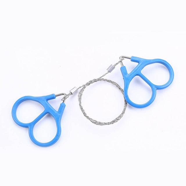 Field Survival Stainless Wire Saw Hand Chain Saw Cutter Outdoor Emergency Survival Tools Fretsaw Camping Hunting Wire Saw
