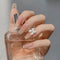 24pc Black Border Wear Long Paragraph Fashion Manicure Patch False Nail Full Cover Wearable Coffin Fake Nail Matte Ballerina Art