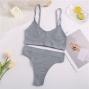 Bra Set Women Underwear Sexy Crop Top Suit Bralette Female Lingerie Girls Fashion Brassiere Basic Stretchy Ribbed Tank Tops