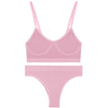 Bra Set Women Underwear Sexy Crop Top Suit Bralette Female Lingerie Girls Fashion Brassiere Basic Stretchy Ribbed Tank Tops