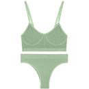 Bra Set Women Underwear Sexy Crop Top Suit Bralette Female Lingerie Girls Fashion Brassiere Basic Stretchy Ribbed Tank Tops