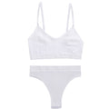 Bra Set Women Underwear Sexy Crop Top Suit Bralette Female Lingerie Girls Fashion Brassiere Basic Stretchy Ribbed Tank Tops