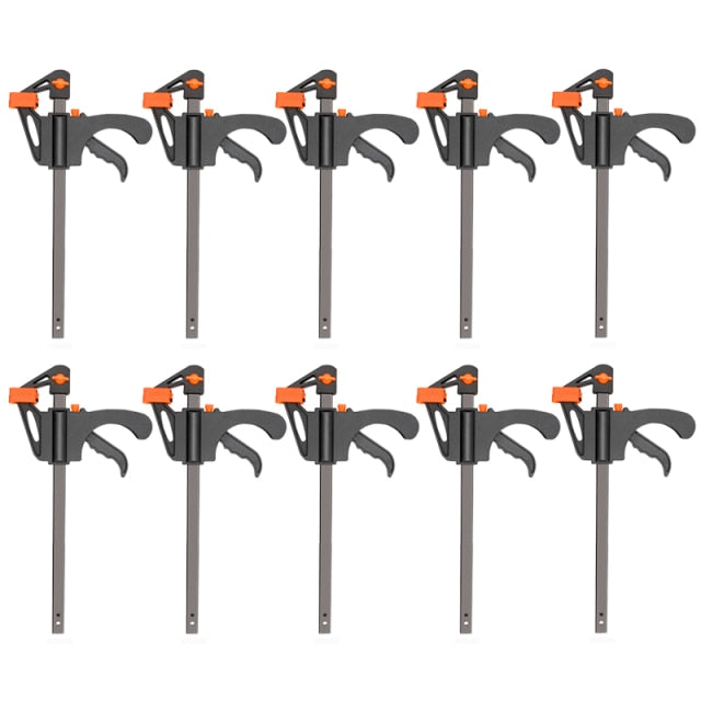DTBD 4 Inch 2/3/4/5/10Pcs Woodworking Work Bar F Clamp Clip Set Hard Quick Ratchet Release DIY Carpentry Hand Tool Gadget